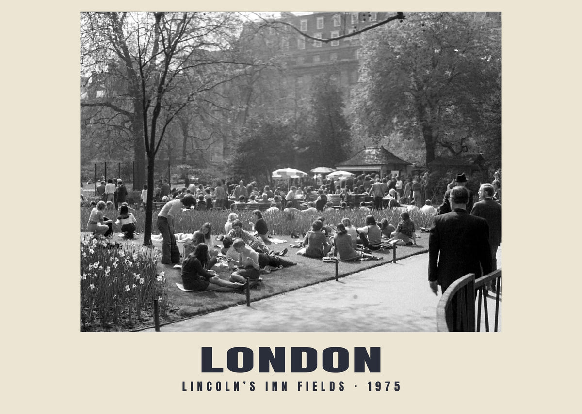 Lincoln’s Inn Fields, London, 1975 heritage photograph
