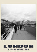 Waterloo Bridge, London, 1974 heritage photograph