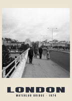 Waterloo Bridge, London, 1974 heritage photograph