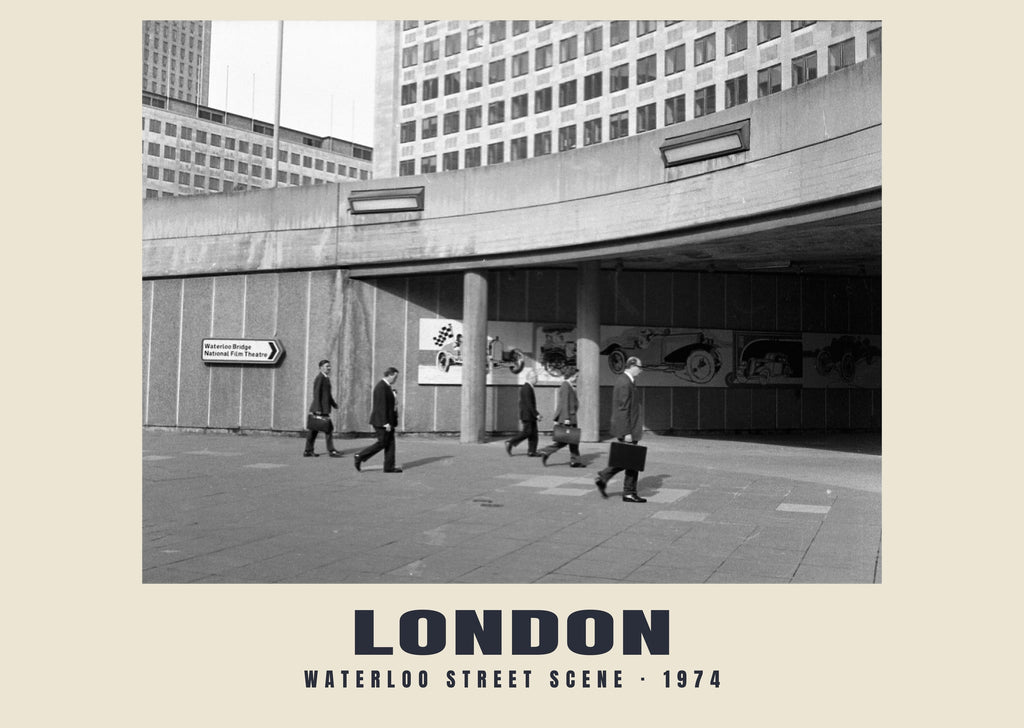 Waterloo street scene, London, 1974 heritage photograph