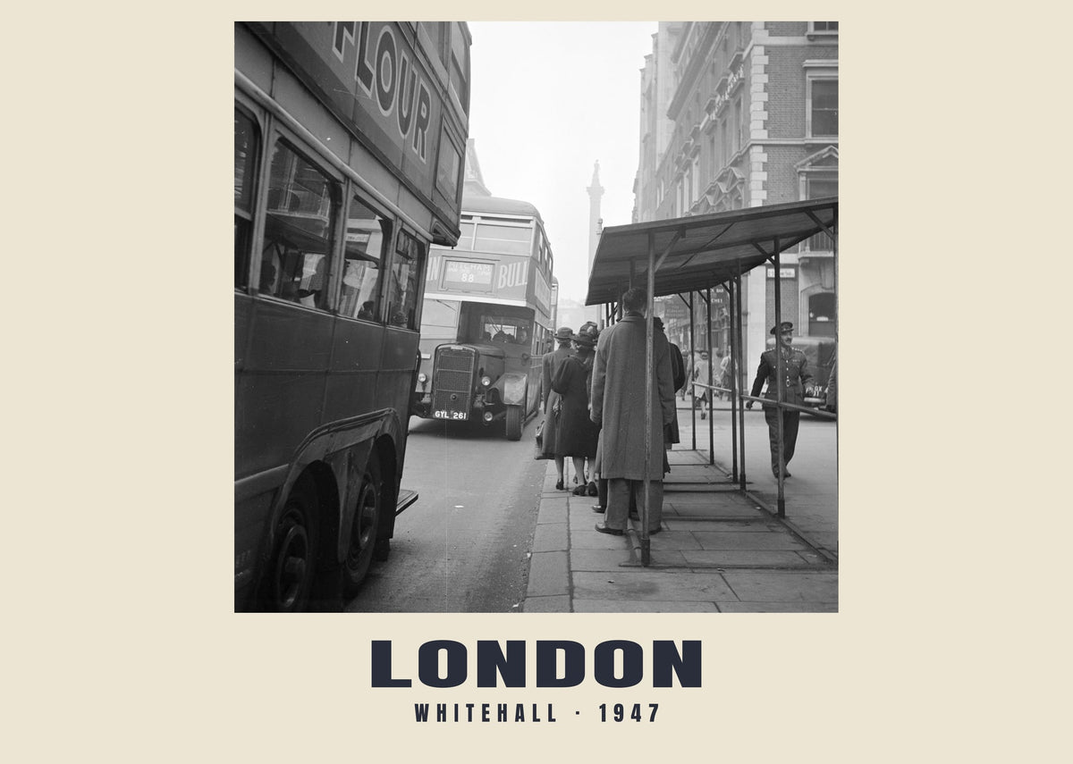 Whitehall, London, 1947 — Historic photograph print