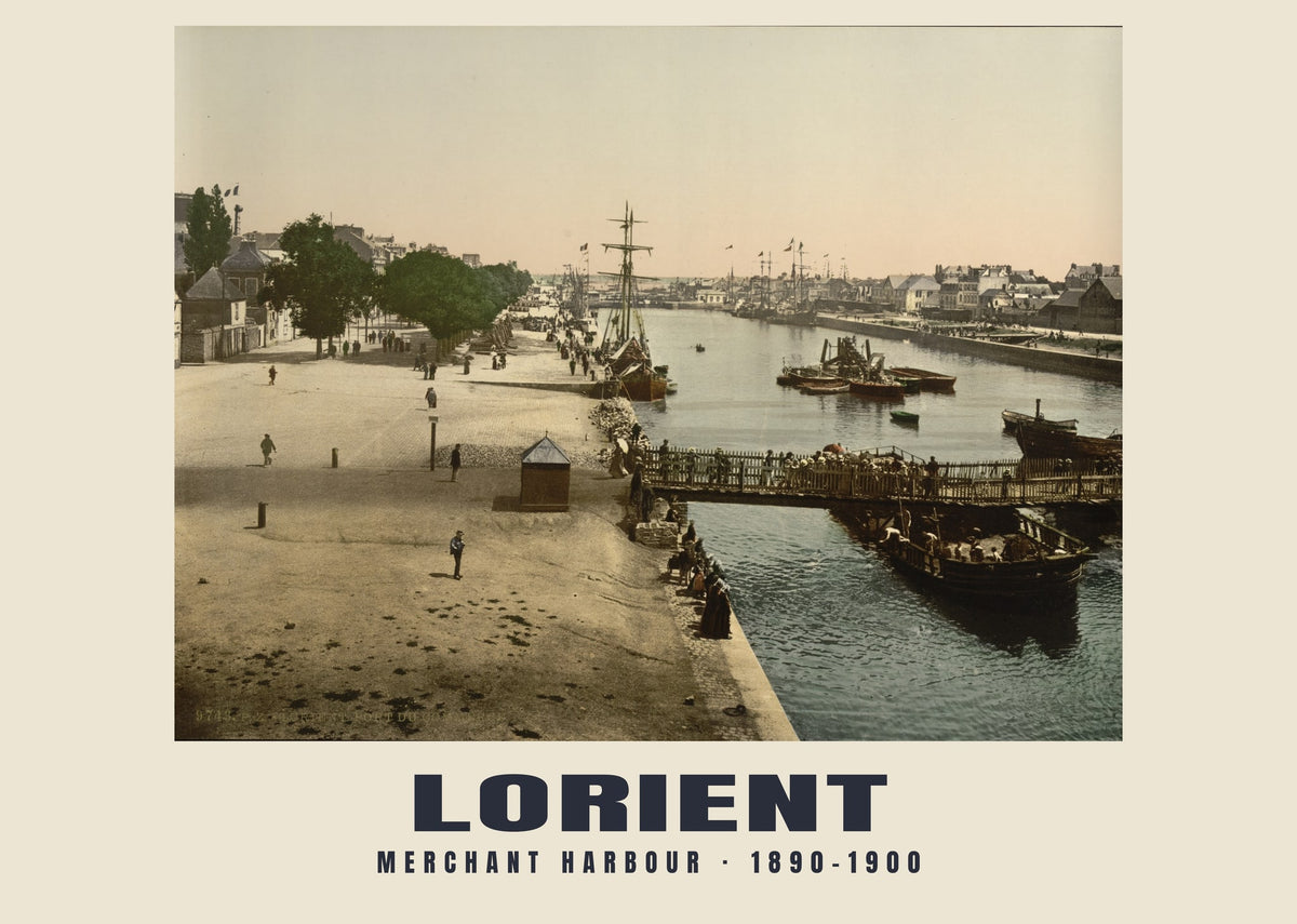 Merchant Harbour, Lorient, 1890–1900 heritage photograph