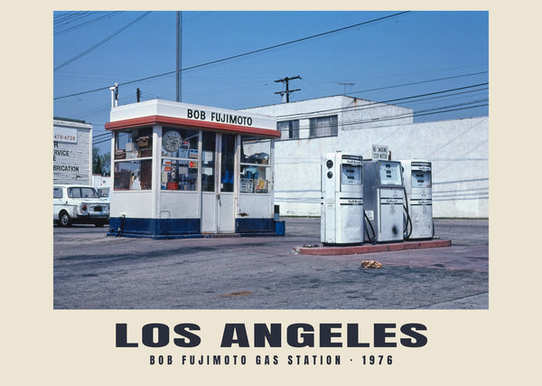 Bob Fujimoto Gas Station, Los Angeles — 1976 · Historic photograph print