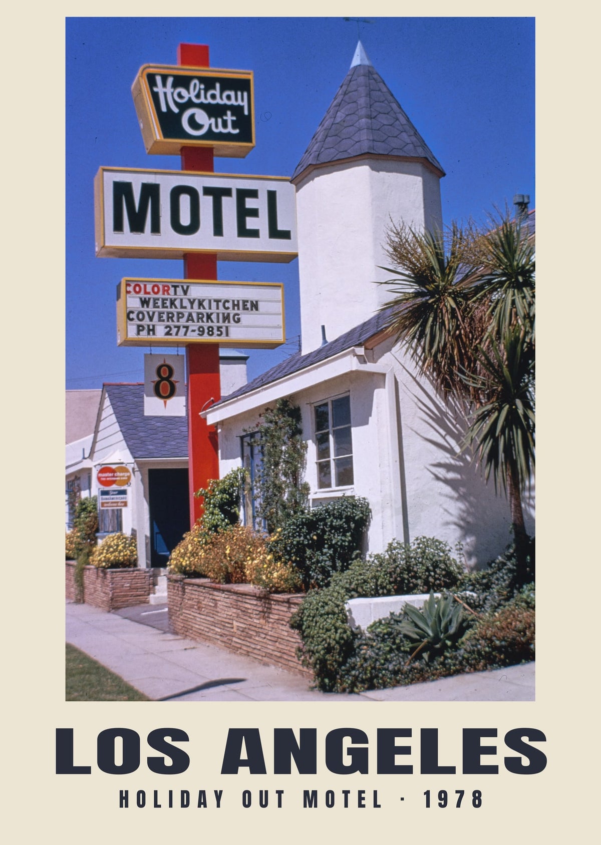 Holiday Out Motel, Los Angeles, 1978 — Historic photograph print