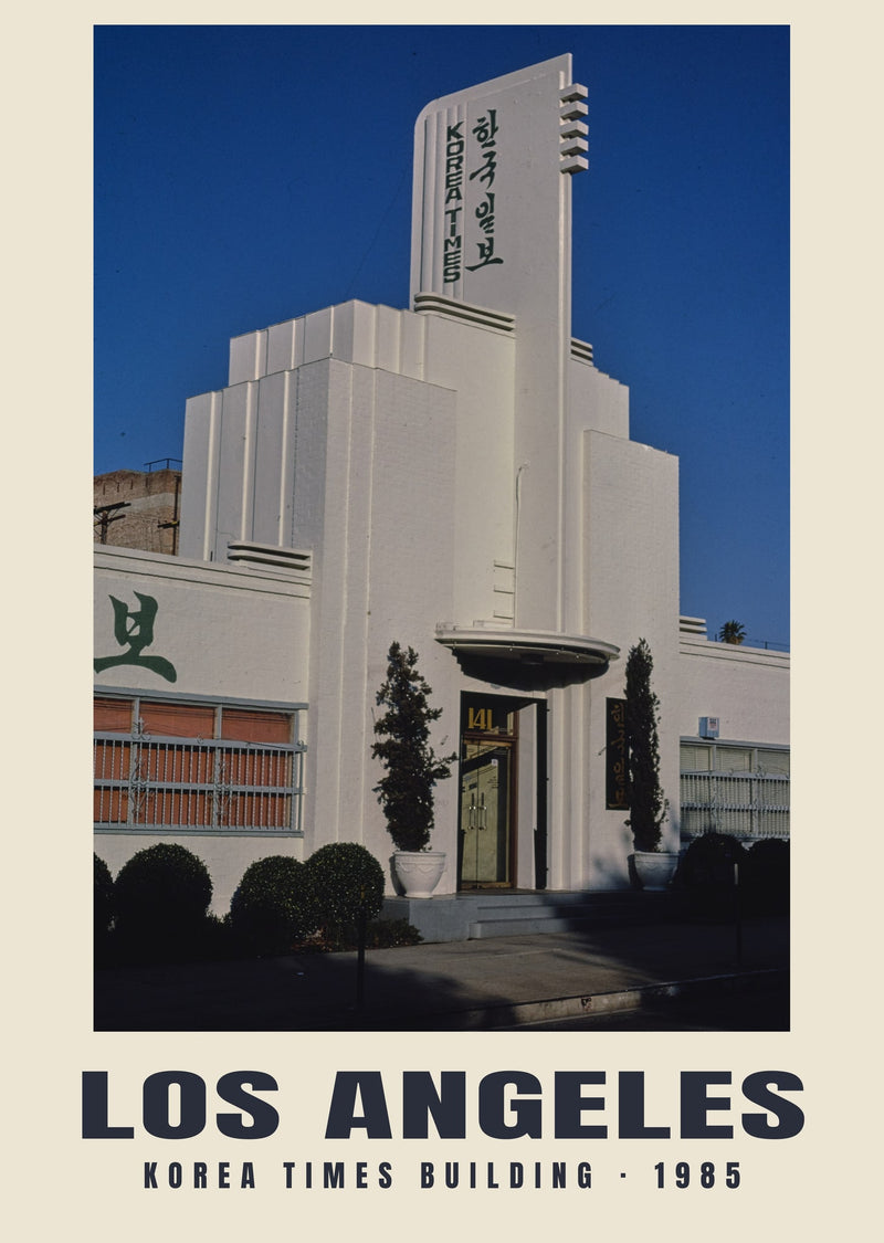 Korea Times Building, Los Angeles — 1985 · Historic photograph print