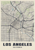 Street map poster of Los Angeles, California