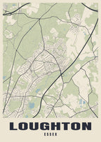 Street map poster of Loughton, Essex