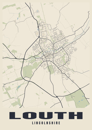Louth Street Map Poster