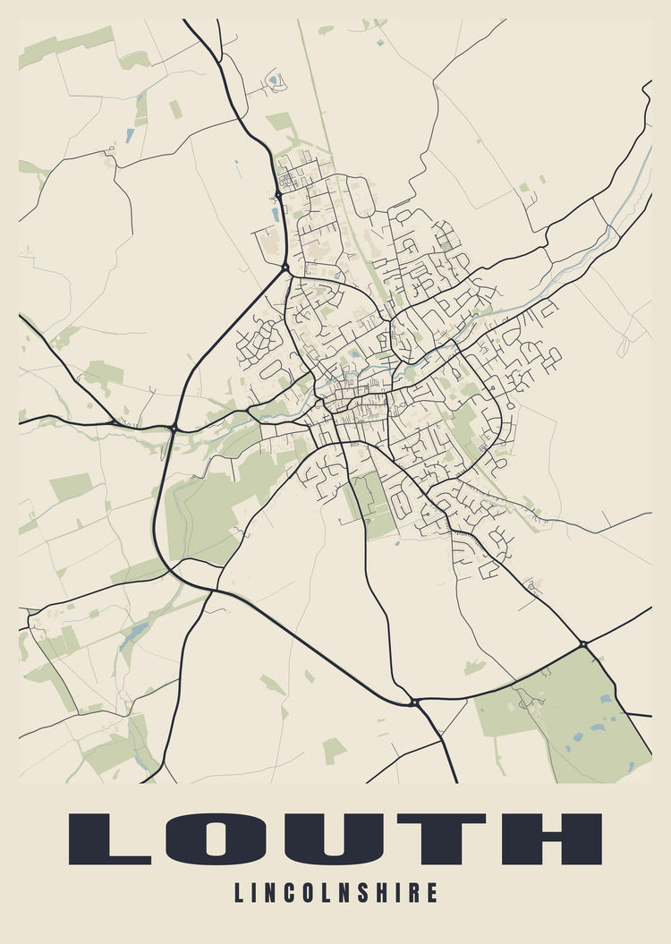 Louth Street Map Poster