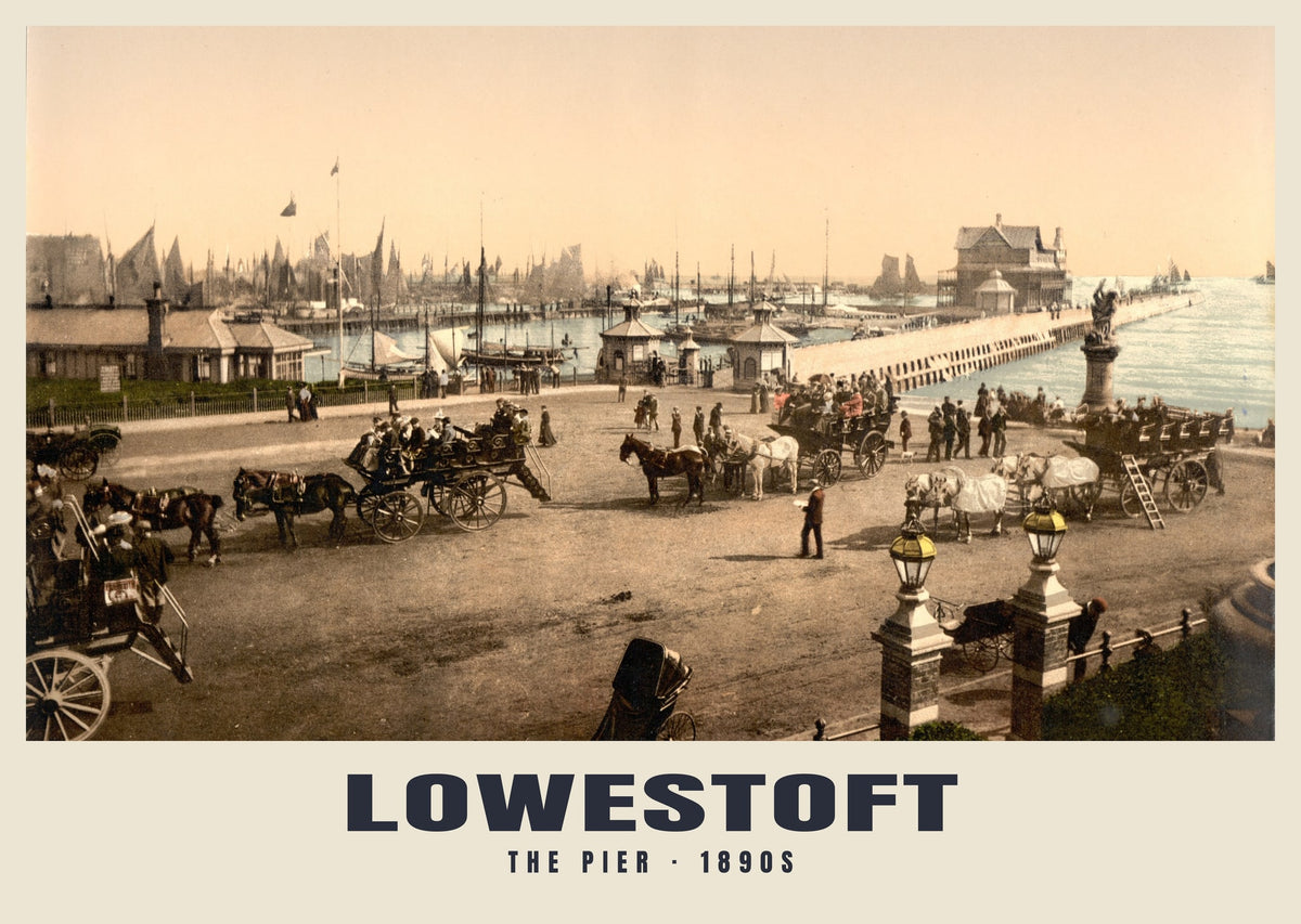 The Pier, Lowestoft, 1890s heritage photograph