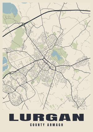 Lurgan Street Map Poster