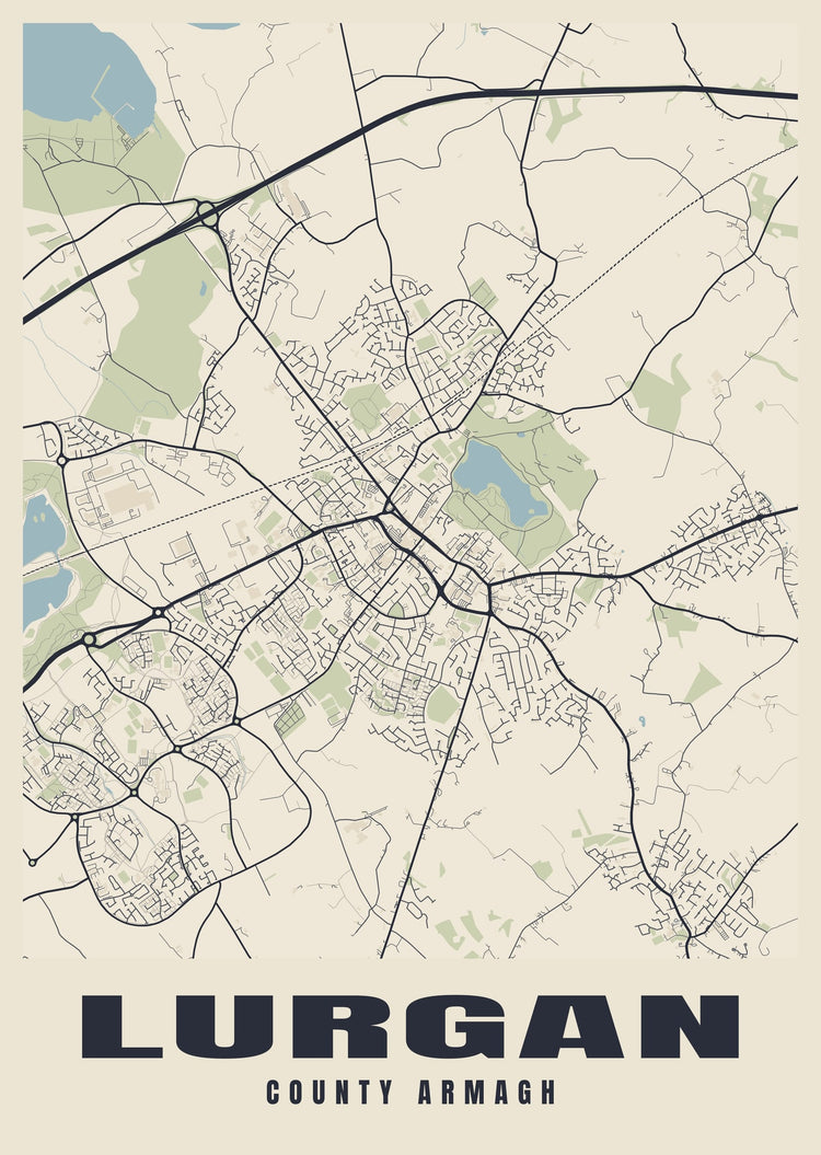 Lurgan Street Map Poster