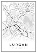 Street map poster of Lurgan town centre, County Armagh