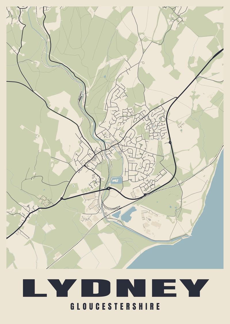 Lydney Street Map Poster