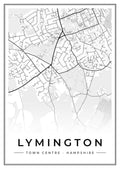 Street map poster of Lymington town centre, Hampshire