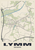 Street map poster of Lymm, Cheshire