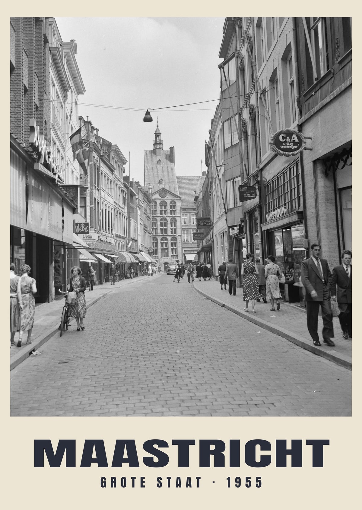 Grote Staat, Maastricht, 1955 — Historic photograph print