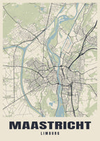 Street map poster of Maastricht, Limburg