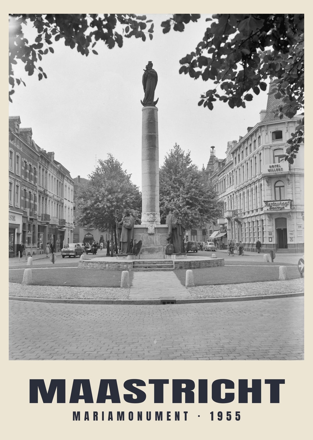 Mariamonument, Maastricht, 1955 — Historic photograph print