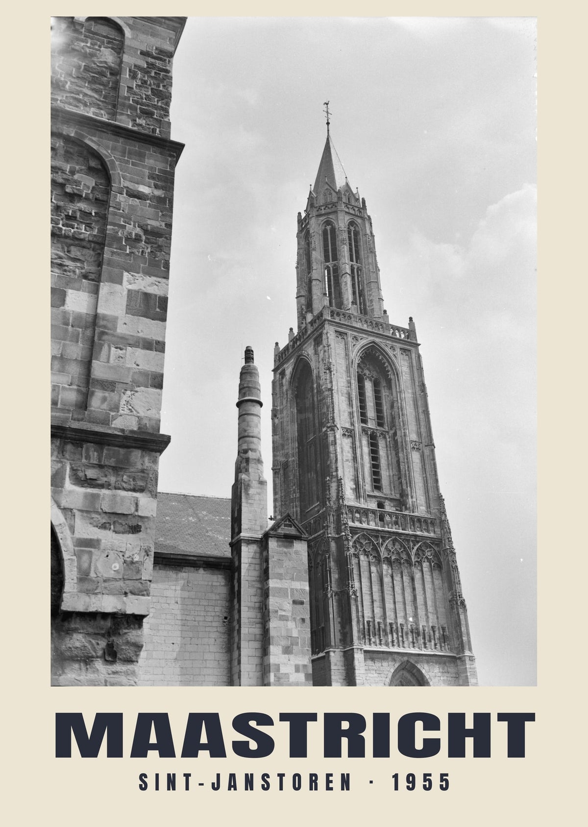 Sint-Janstoren, Maastricht, 1955 — Historic photograph print