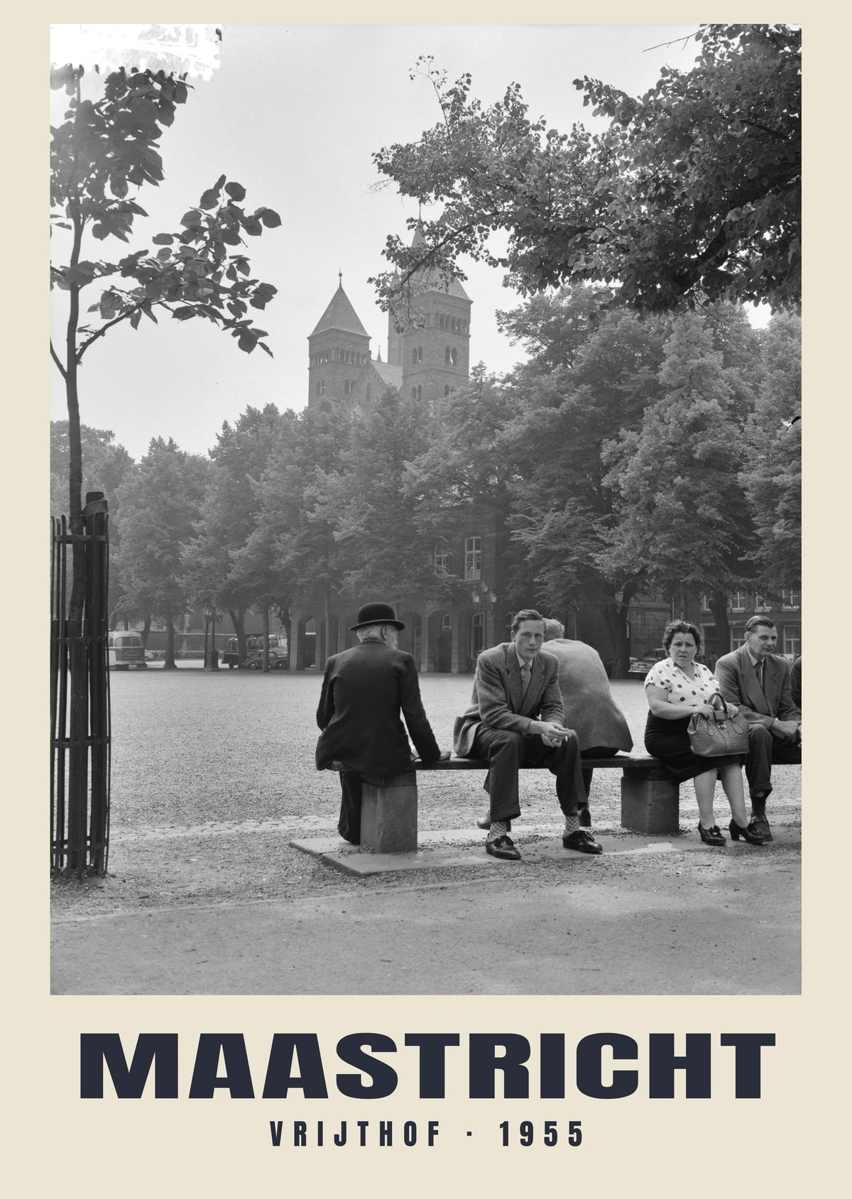 Vrijthof, Maastricht, 1955 — Historic photograph print