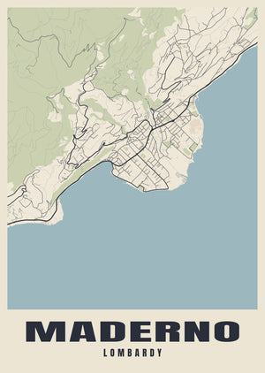 Maderno Street Map Poster