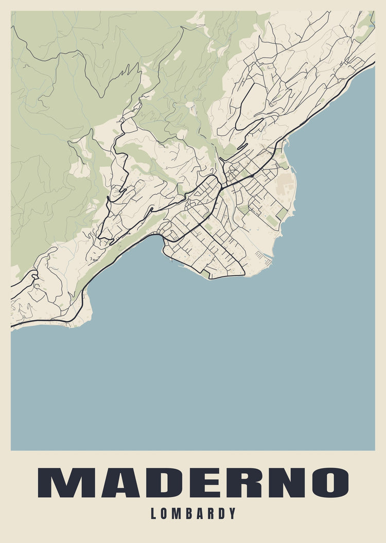 Maderno Street Map Poster
