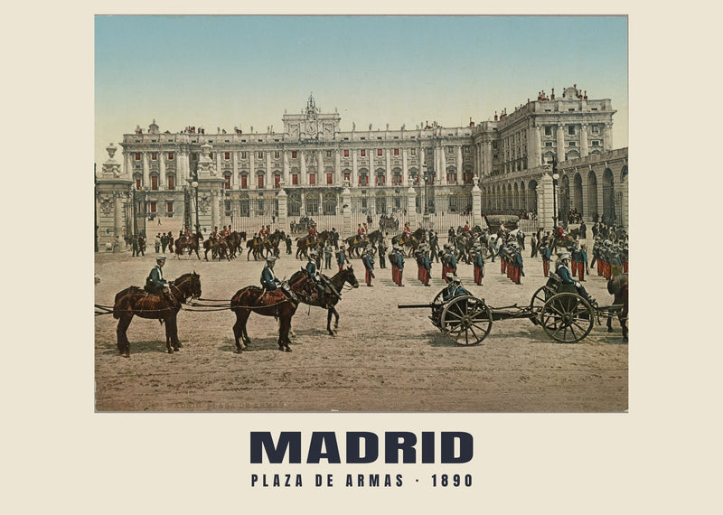 Plaza de Armas, Madrid — 1890 · Vintage photochrom print