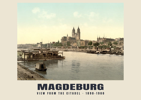 View from the Citadel, Magdeburg — 1890–1900 · Vintage photochrom print