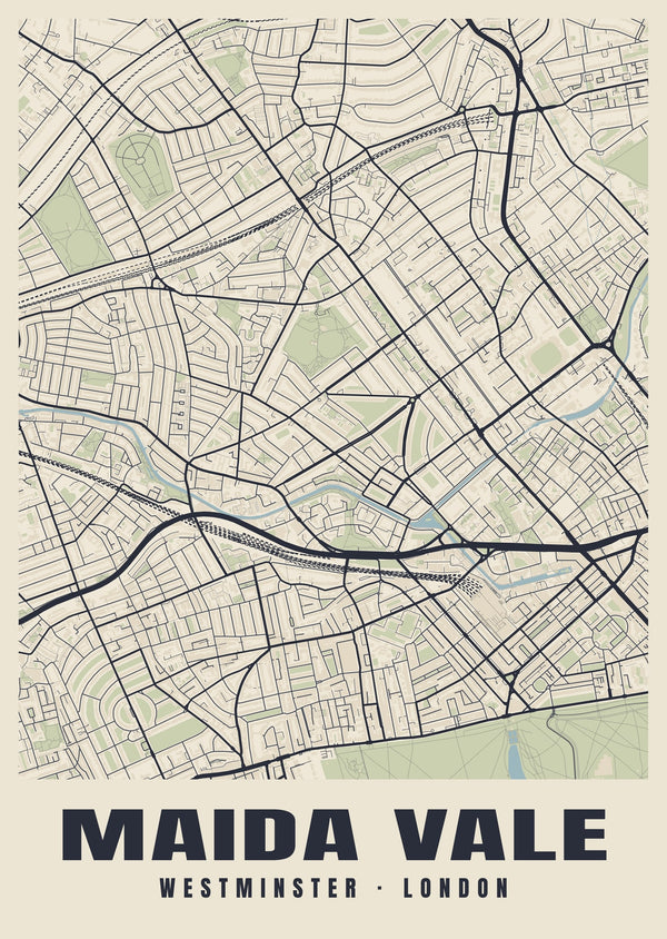 Maida Vale Heritage Street Map Poster
