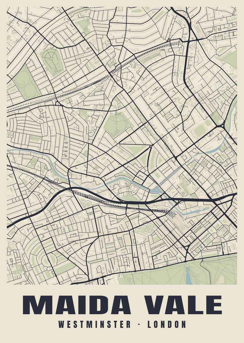 Maida Vale Heritage Street Map Poster