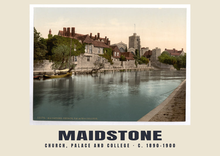 Church, palace and college, Maidstone, c. 1890–1900 Heritage Print