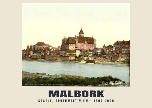 Castle, Southwest View, Malbork, 1890–1900 heritage photograph