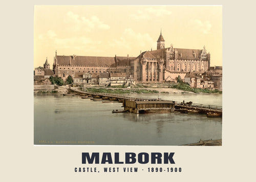 Castle, West View, Malbork, 1890–1900 heritage photograph