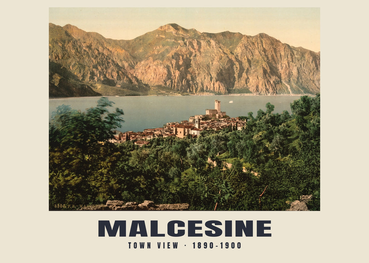 Town View, Malcesine, 1890–1900 heritage photograph