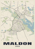 Street map poster of Maldon, Essex