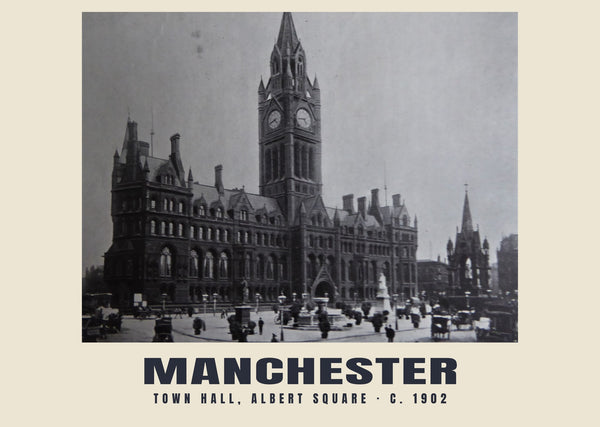 Town Hall, Albert Square, Manchester — c. 1902 · Historic photograph print