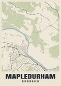 Street map poster of Mapledurham, Oxfordshire