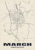 Street map poster of March, Cambridgeshire