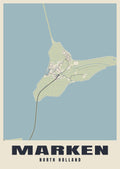Street map poster of Marken, North Holland