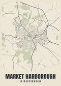 Street map poster of Market Harborough, Leicestershire