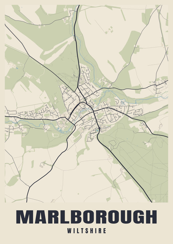 Marlborough Street Map Poster