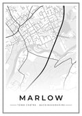 Street map poster of Marlow town centre, Buckinghamshire