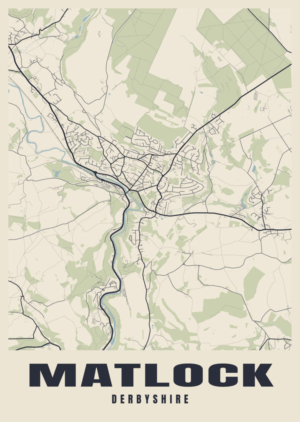 Matlock Street Map Poster