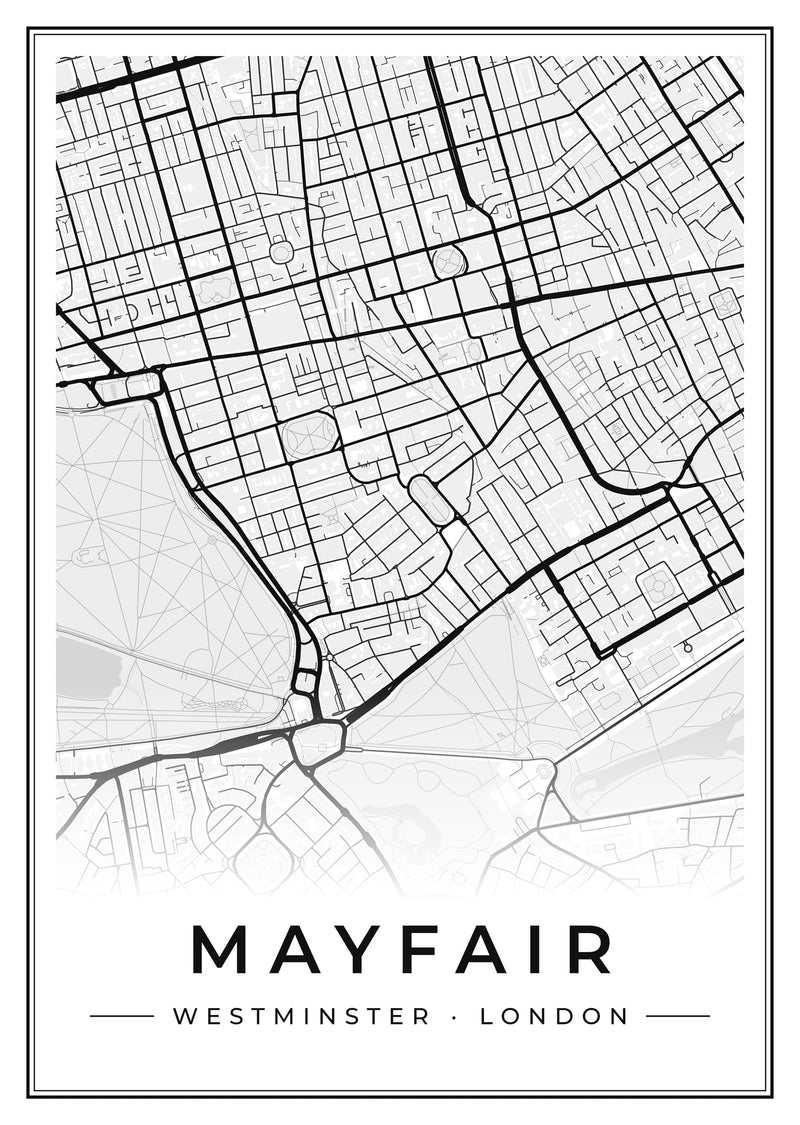 Mayfair Street Map Poster