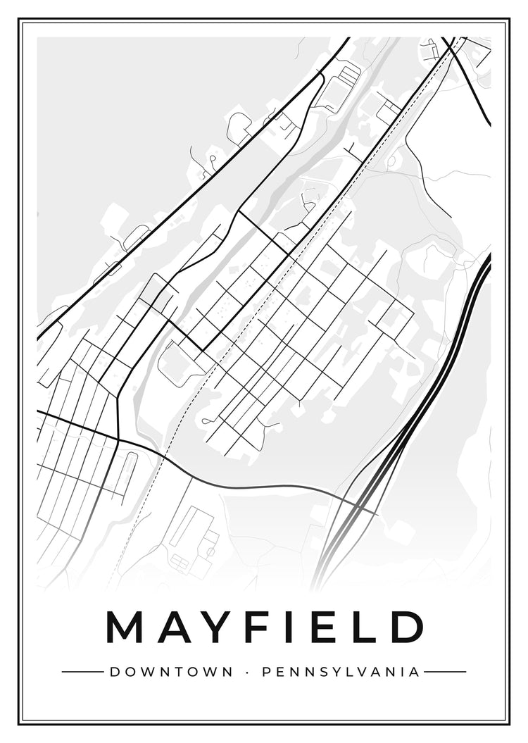 Mayfield Downtown Street Map Poster