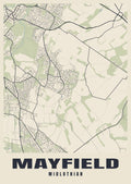 Street map poster of Mayfield, Midlothian