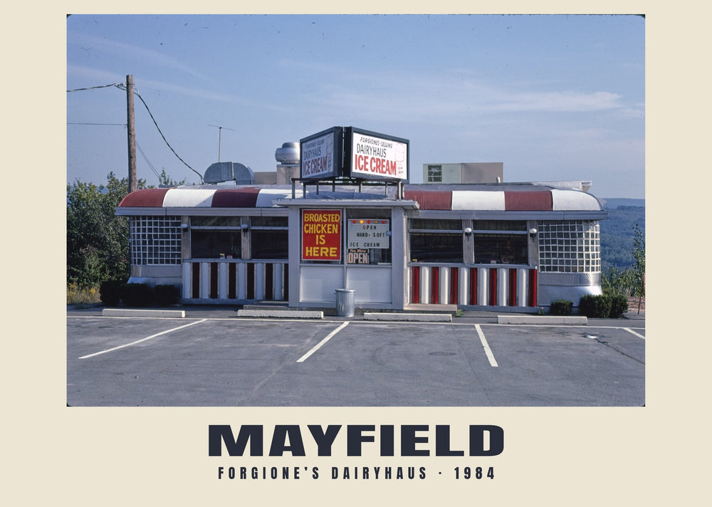Forgione’s Dairyhaus, Mayfield, Pennsylvania — 1984 · Historic photograph print