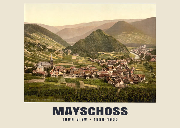 Town View, Mayschoß — 1890–1900 · Vintage photochrom print