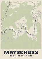 Street map poster of Mayschoß, Rhineland-Palatinate